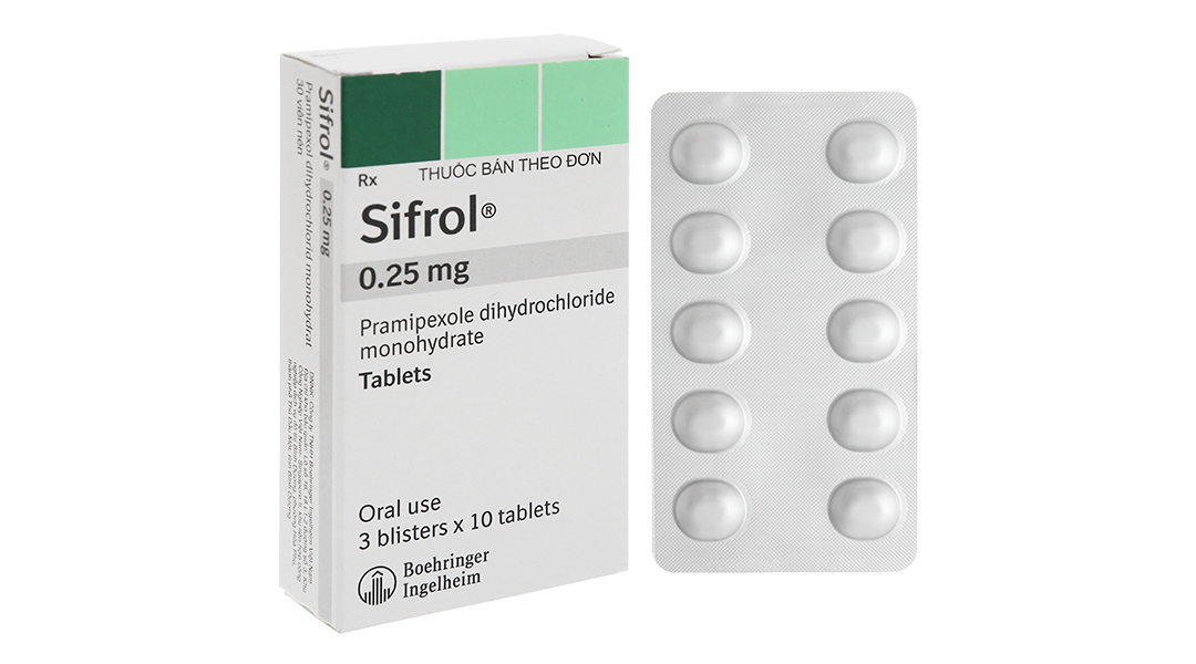 Sifrol 0.25mg trị Parkinson (3 vỉ x 10 viên) - 04/2024 ...