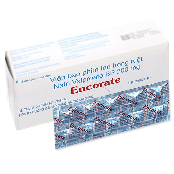Encorate 200mg trị động kinh, rối loạn lưỡng cực (10 vỉ x 10 viên) - 09 ...