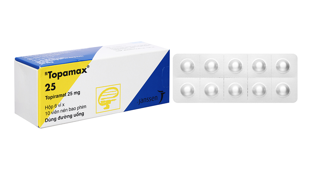Topamax 25 trị động kinh, dự phòng đau nửa đầu