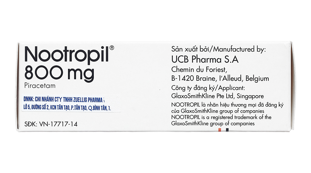 Nootropil 800mg trị chóng mặt, giật rung cơ