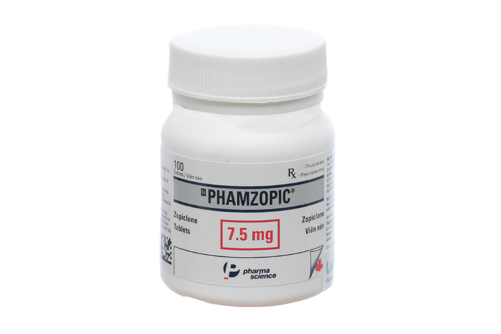 Phamzopic 7.5mg trị rối loạn giấc ngủ lọ 100 viên -07/2023 ...