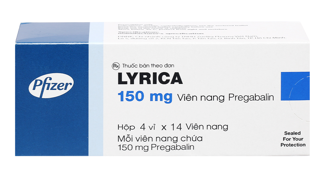 Lyrica 150mg trị động kinh, đau dây thần kinh