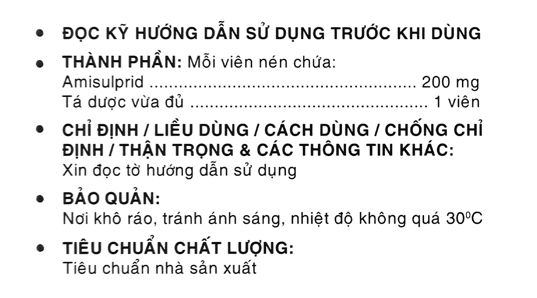 Gayax 200mg trị tâm thần phân liệt