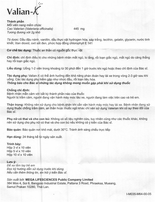 Valian-X trị mất ngủ, lo lắng, rối loạn giấc ngủ