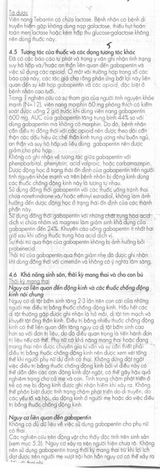 Tebantin 300mg trị động kinh, đau dây thần kinh ngoại biên (5 vỉ x 10 viên) - 11