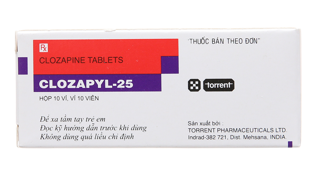 Clozapyl-25 trị tâm thần phân liệt