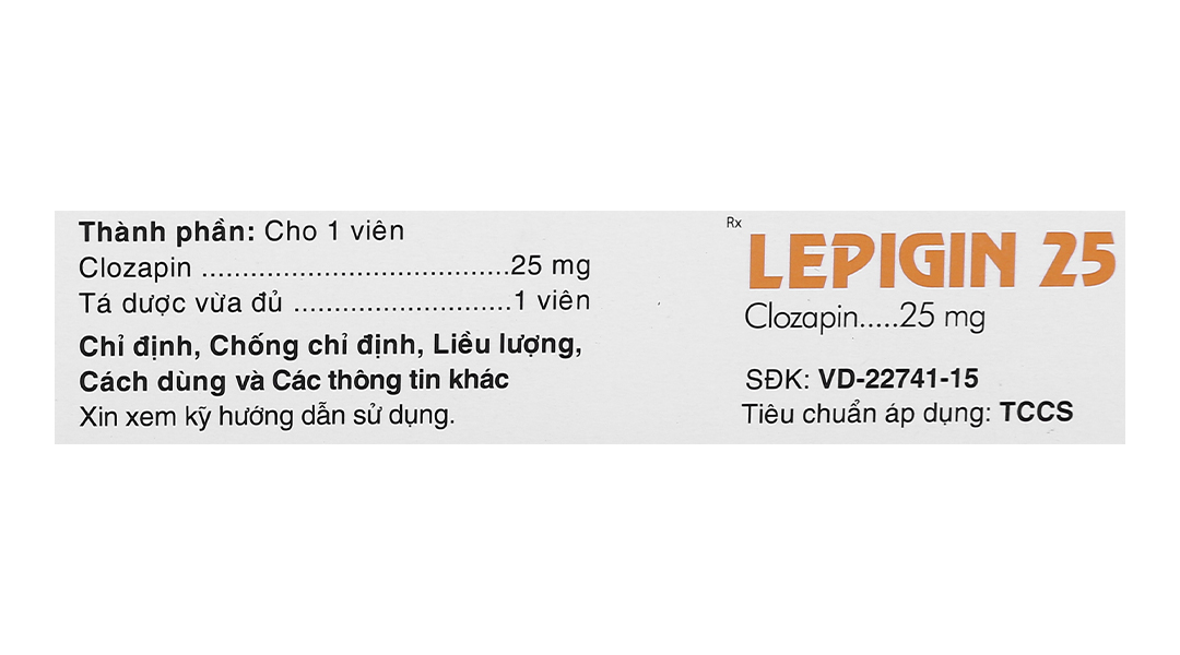 Lepigin 25 trị tâm thần phân liệt (5 vỉ x 10 viên) - 08/2024 ...