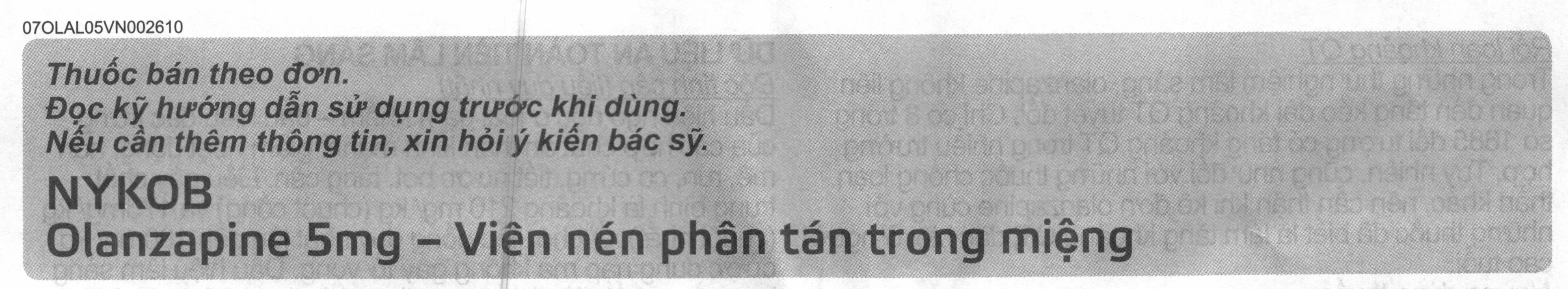Nykob 5mg trị tâm thần phân liệt, rối loạn lưỡng cực