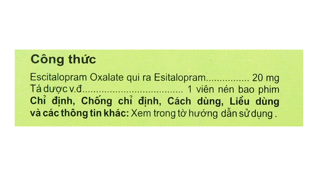 Lupilopram 20mg trị trầm cảm, rối loạn lo âu