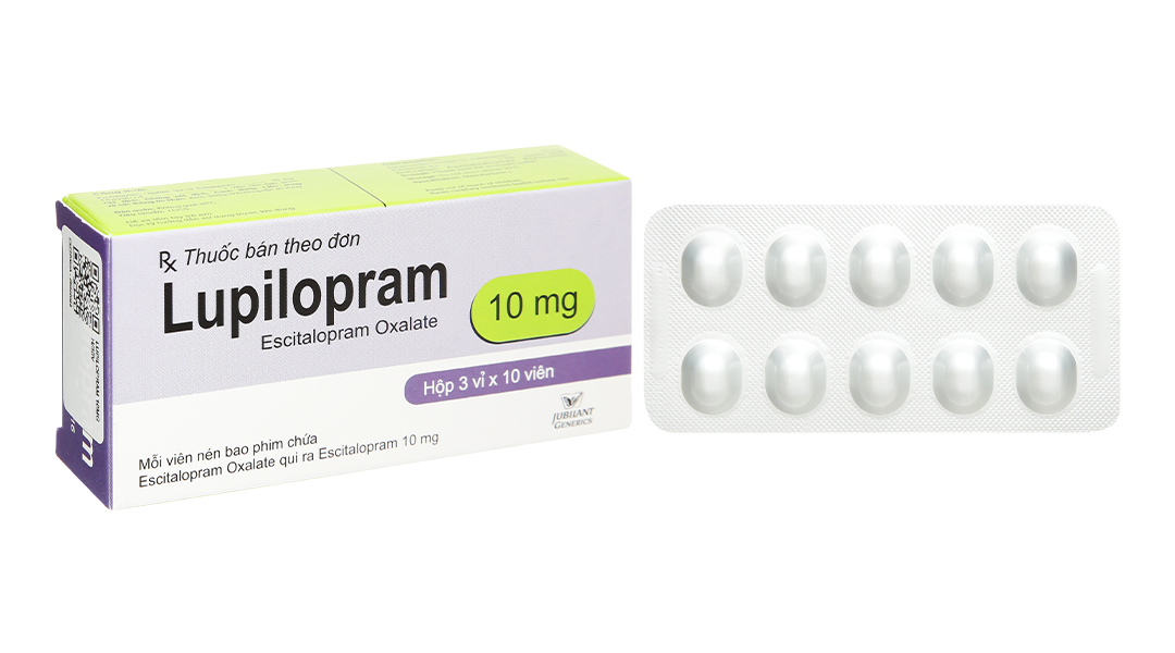 Lupilopram 10mg trị trầm cảm, rối loạn lo âu
