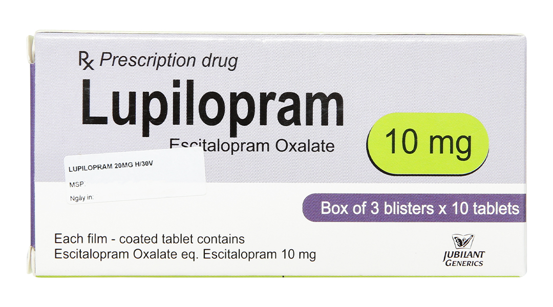Lupilopram 10mg trị trầm cảm, rối loạn lo âu