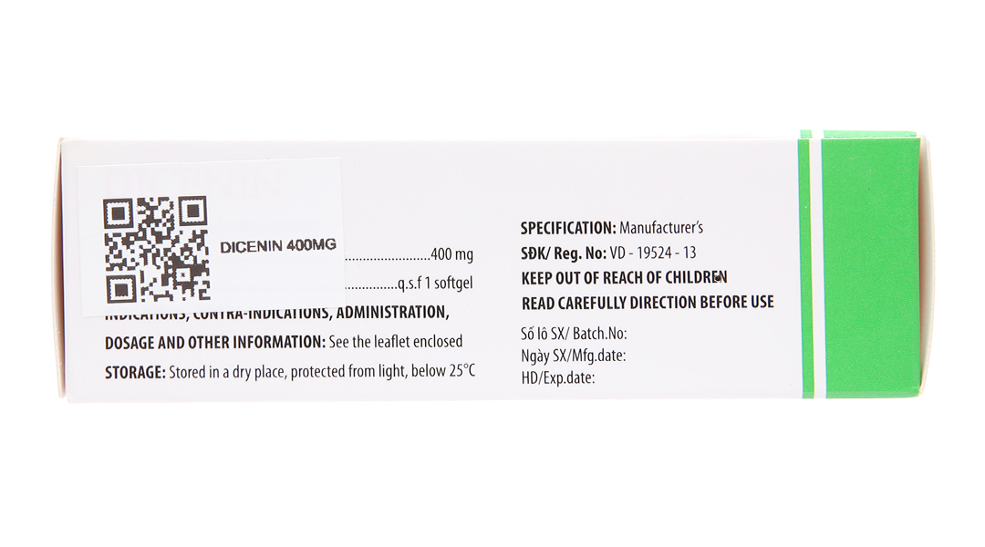 Dicenin 400mg trị Alzheimer, thiểu năng não bộ