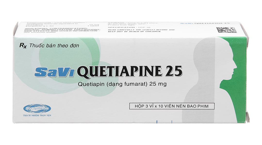 Savi Quetiapine 25 trị tâm thần phân liệt