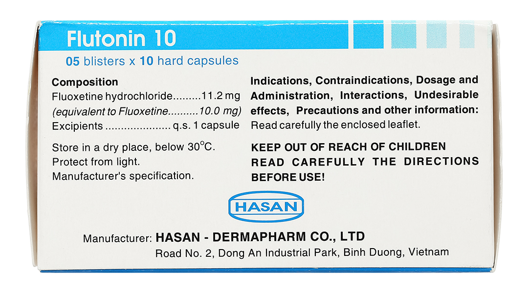 Flutonin 10 trị trầm cảm, rối loạn ám ảnh