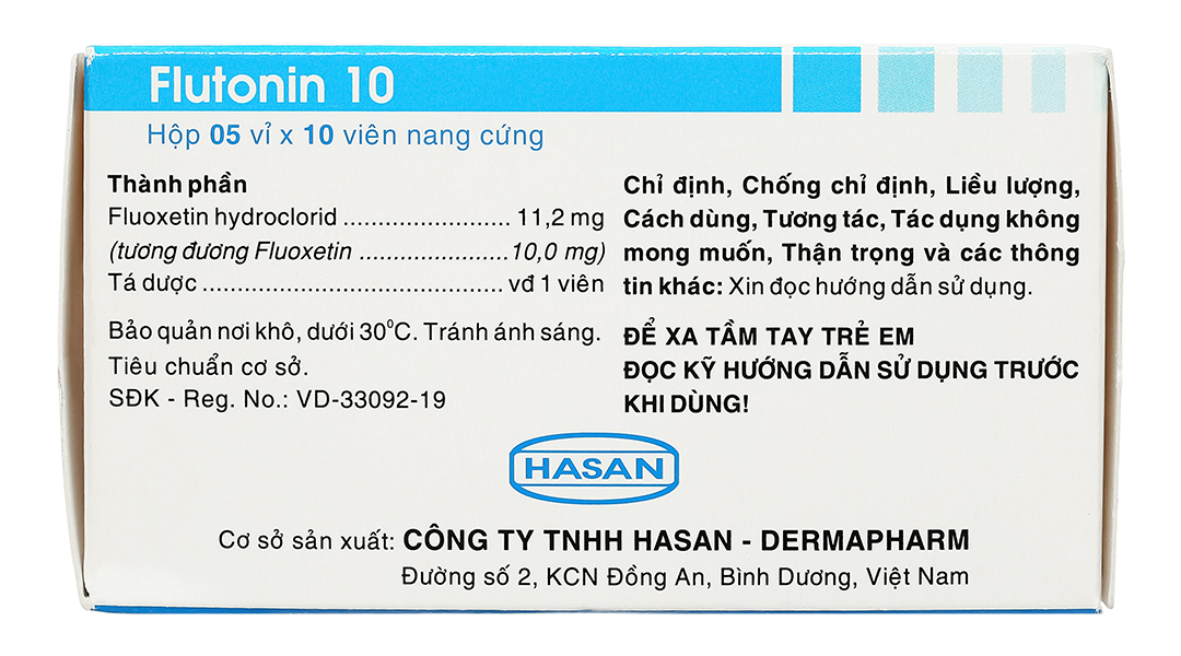 Flutonin 10 trị trầm cảm, rối loạn ám ảnh