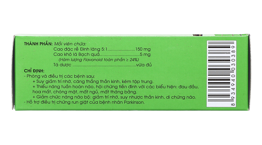 Viên bao đường Hoạt Huyết Dưỡng Não Traphaco cải thiện trí nhớ