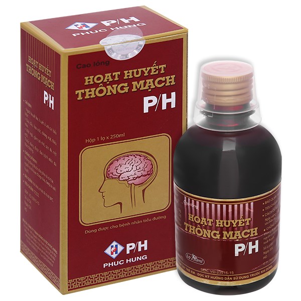 Cao lỏng Hoạt Huyết Thông Mạch P/H tăng tuần hoàn máu não