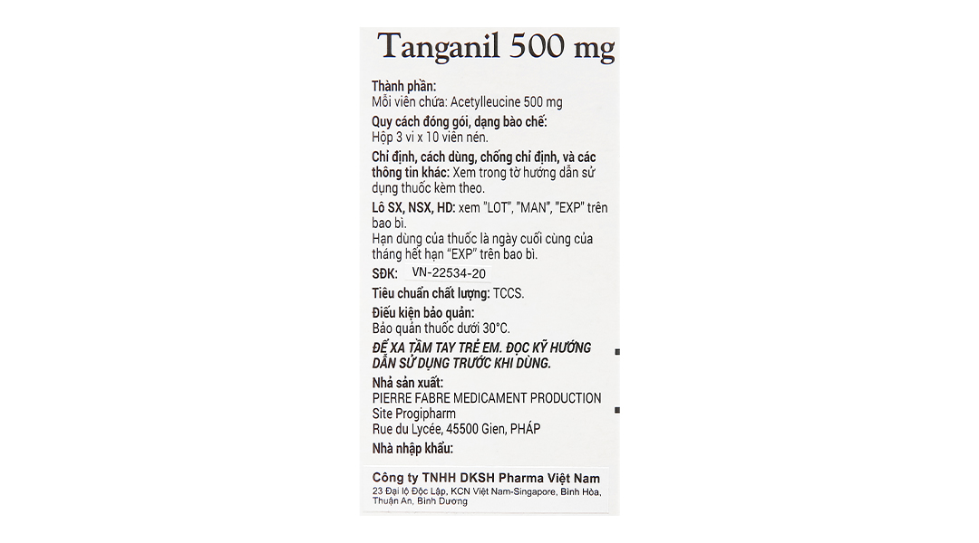 Tanganil 500mg trị chóng mặt