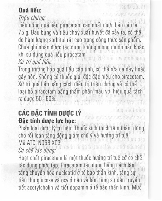 Piracetam-Egis 1200mg trị chóng mặt, giật rung cơ