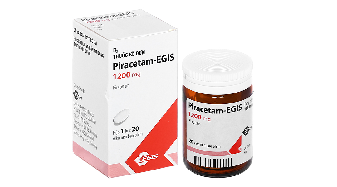 Piracetam-Egis 1200mg trị chóng mặt, giật rung cơ