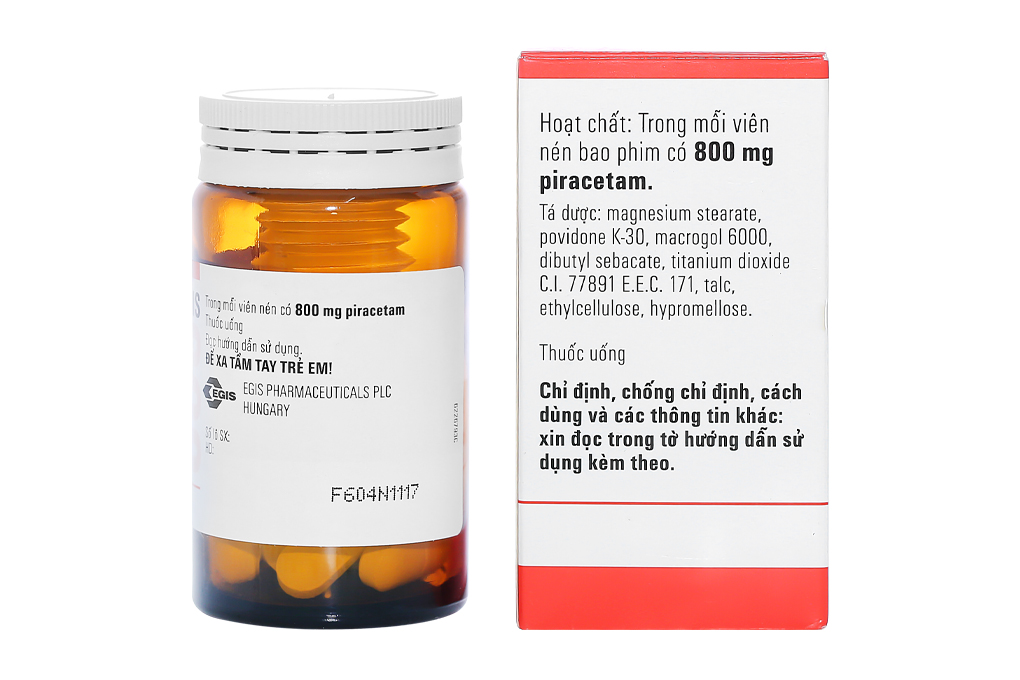 Piracetam 800mg trị chóng mặt, giật rung cơ