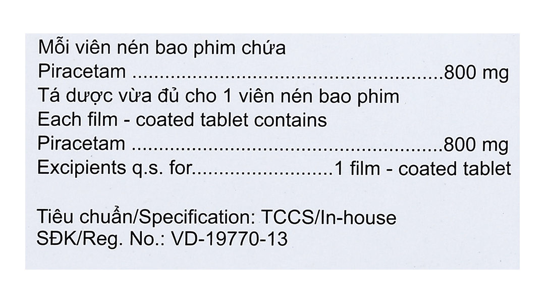 Piroton 800 trị chóng mặt, giật rung cơ