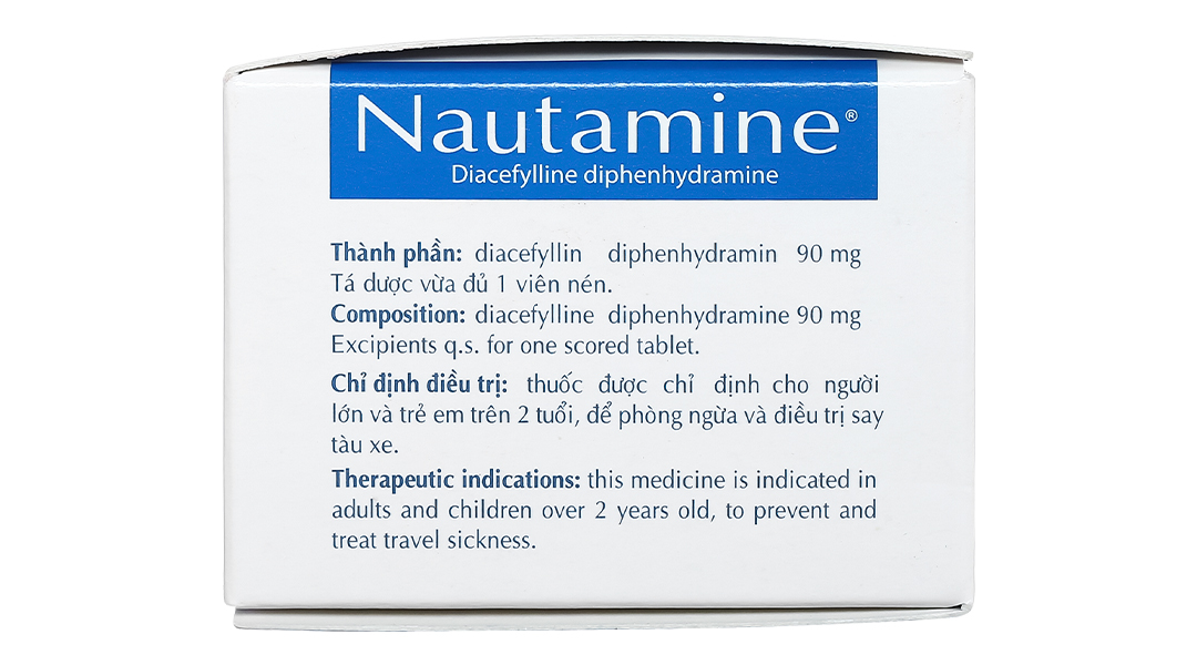 Nautamine 90mg chống say tàu xe