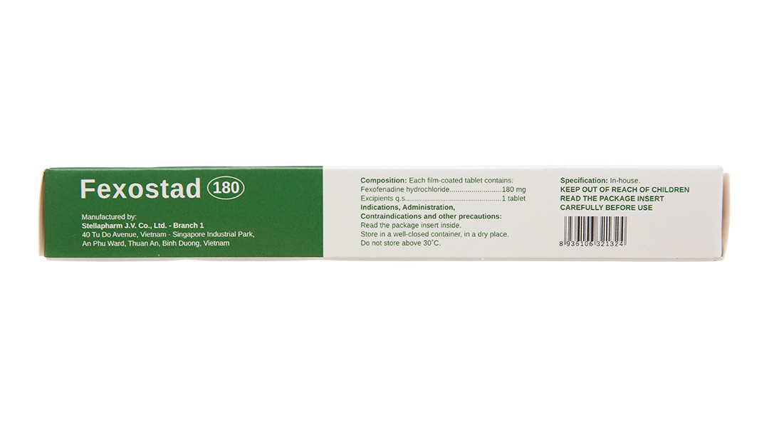 Fexostad 180 trị viêm mũi dị ứng, mày đay