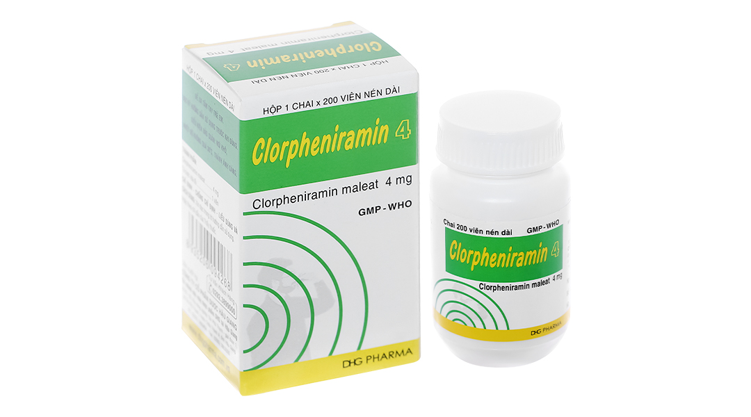 Clorpheniramin 4 trị viêm mũi dị ứng, mày đay