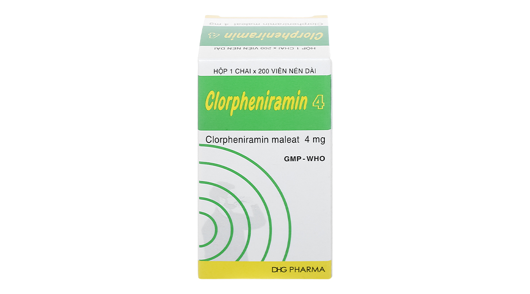 Clorpheniramin 4 trị viêm mũi dị ứng, mày đay