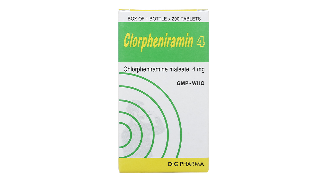Clorpheniramin 4 DHG Pharma trị viêm mũi dị ứng, mề đay