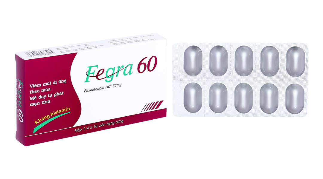 Thuốc chống dị ứng Fegra 60mg 10 viên