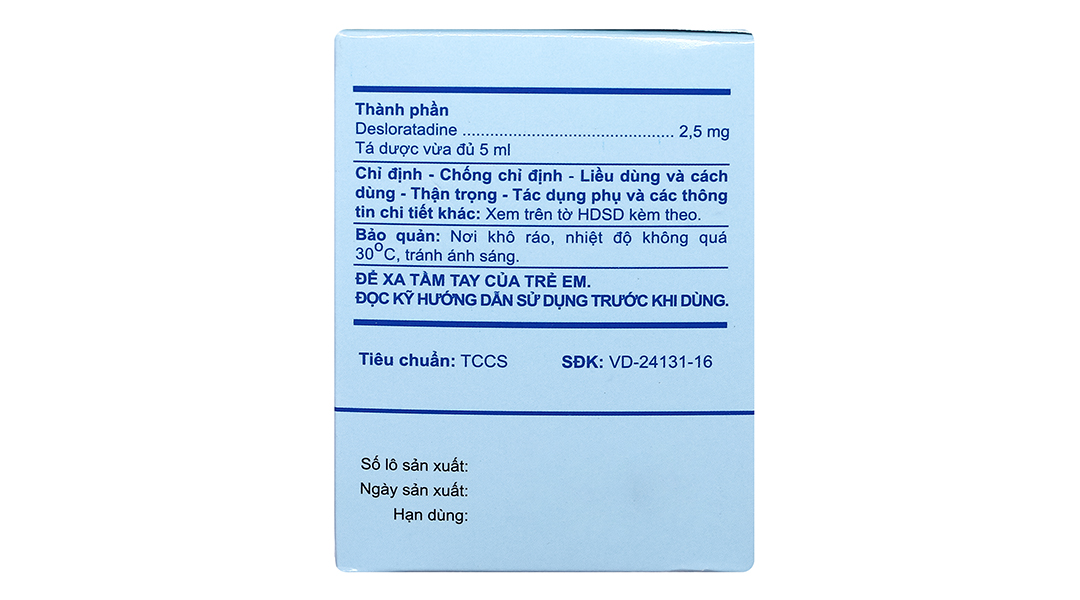 Dung dịch uống A.T Desloratadin trị viêm mũi, mề đay (30 ống x 5ml) - 8