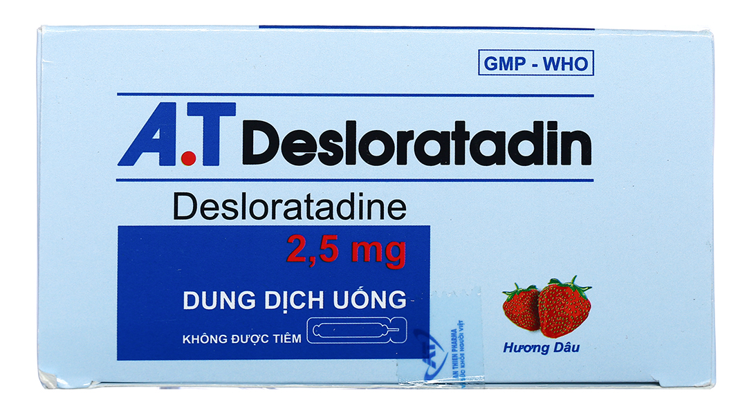 Dung dịch uống A.T Desloratadin trị viêm mũi, mề đay (30 ống x 5ml) - 10
