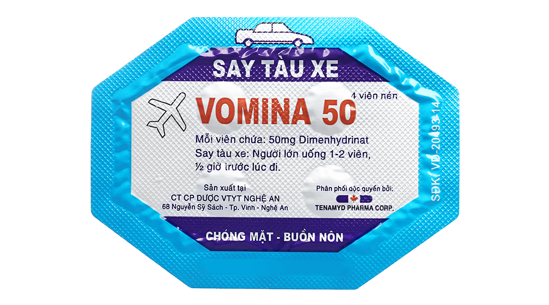Thuốc Say Xe Vomina 50 - Giải pháp hiệu quả cho tình trạng say xe