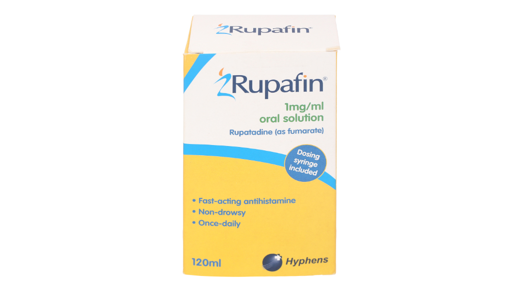 Dung dịch uống Rupafin 1mg/ml trị triệu chứng viêm mũi dị ứng, mề đay