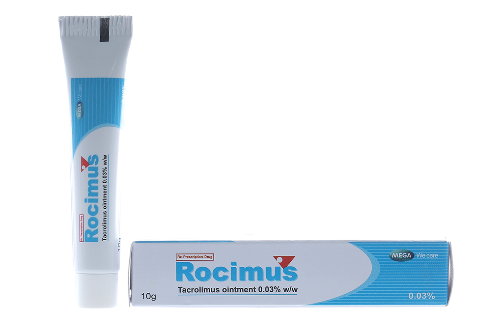 Thuốc mỡ bôi da Rocimus 0.03% trị chàm thể tạng