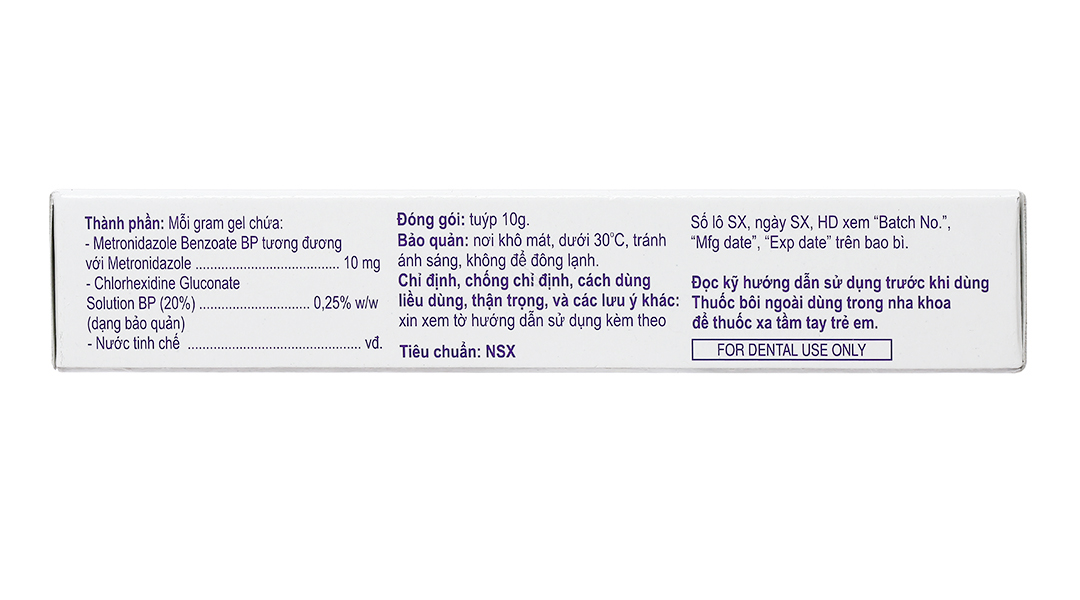 Gel bôi Metrogyl Denta trị viêm nướu, lở miệng