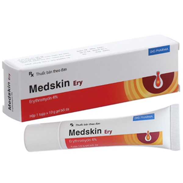 Gel bôi Medskin Ery 4% trị mụn trứng cá