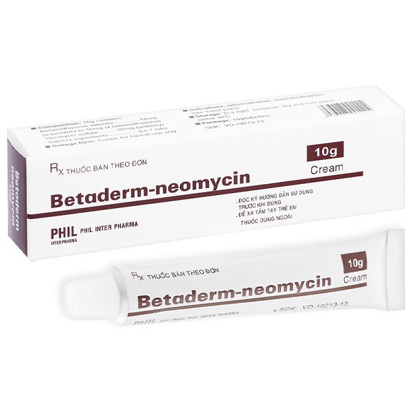 Kem bôi Betaderm-neomycin điều trị viêm da do dị ứng, nhiễm trùng