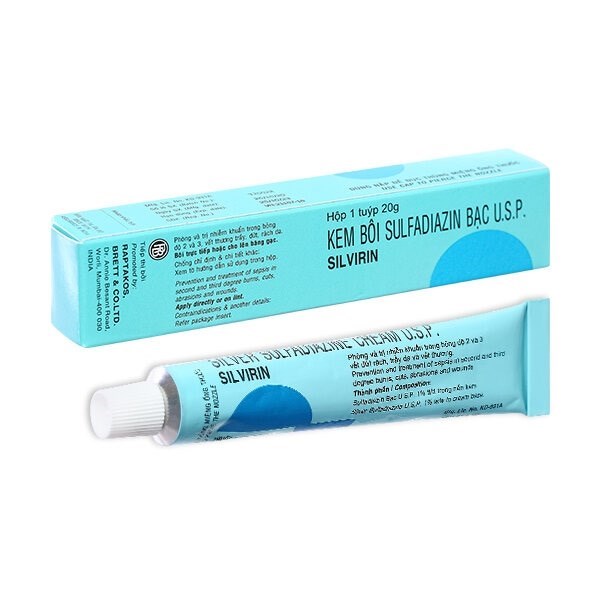 Kem bôi Silvirin phòng và trị nhiễm khuẩn do bỏng
