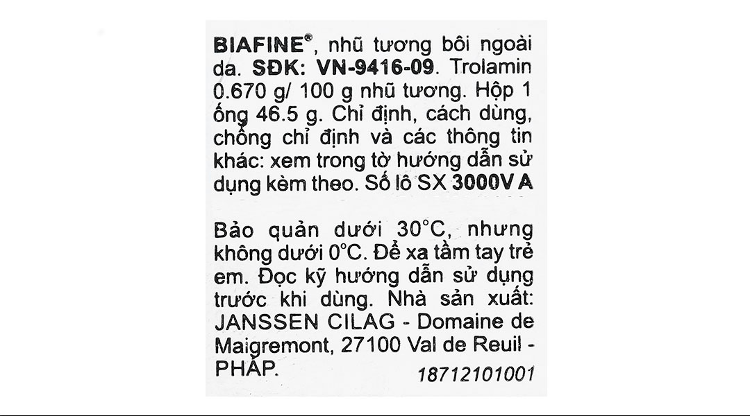 Nhũ tương bôi da Biafine trị bỏng