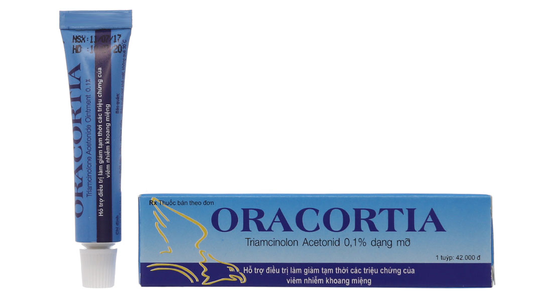 Thuốc mỡ Oracortia 0.1g trị viêm nhiễm khoang miệng