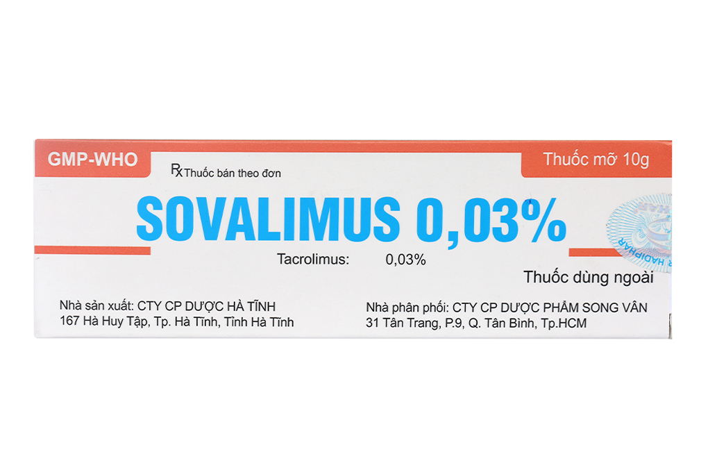 Thuốc Mỡ Sovalimus 0.03% - Giải Pháp Hiệu Quả Cho Các Bệnh Về Da