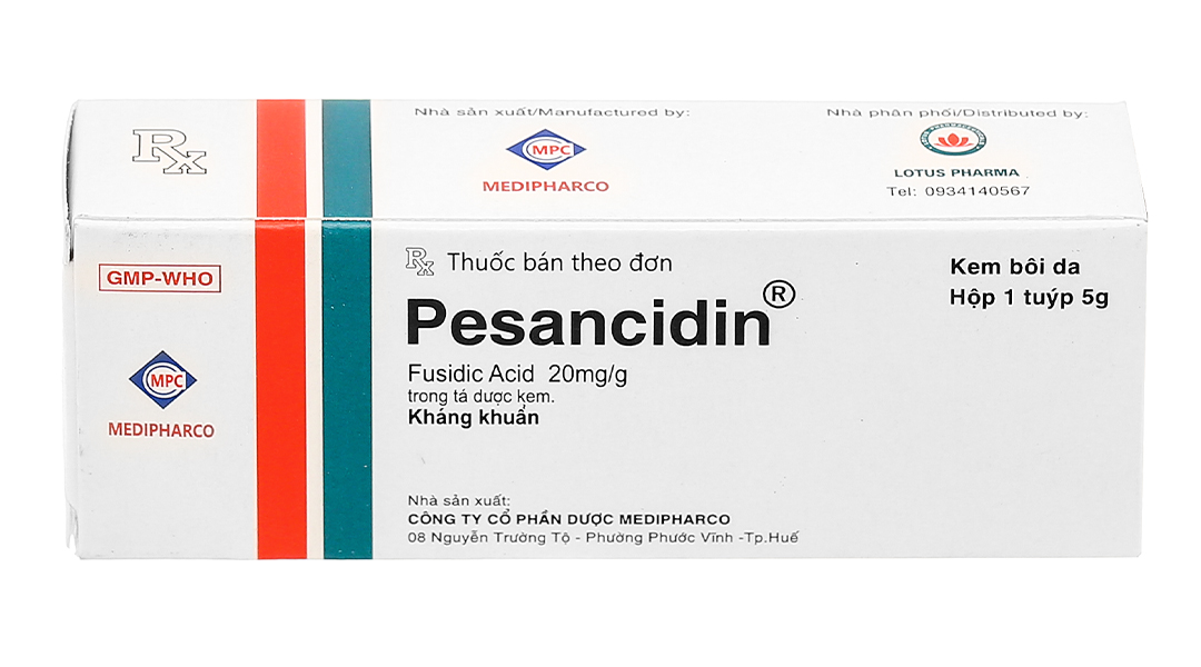 Kem bôi Pesancidin 20mg trị nhiễm khuẩn, nấm da