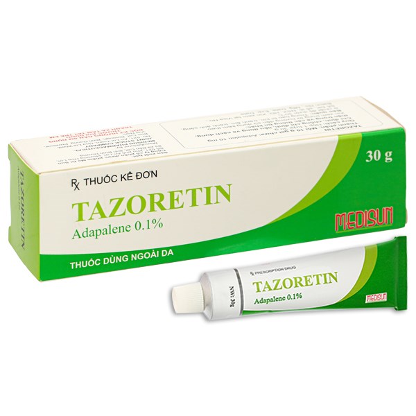 Gel bôi Tazoretin 0.1% trị mụn trứng cá