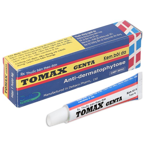 Kem bôi da Tomax Genta trị dị ứng da, nấm da