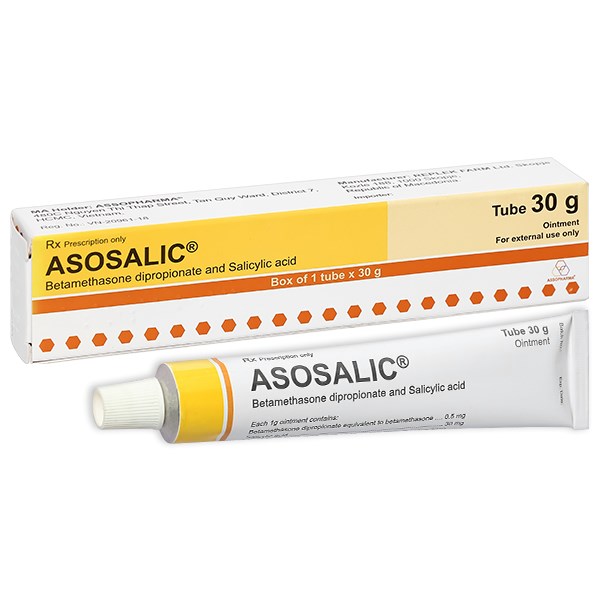 Thuốc mỡ bôi ngoài da Asosalic điều trị sừng hóa, khô da