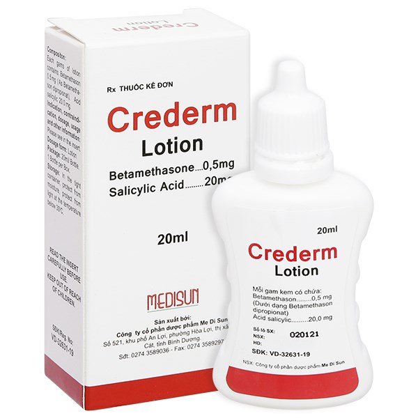 Crederm Lotion trị các bệnh ngoài da
