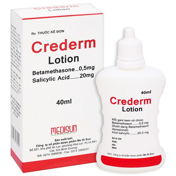 Crederm Lotion trị các bệnh ngoài da